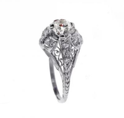 EDWARDIAN OLD MINE CUT DIAMOND ENGAGEMENT RING