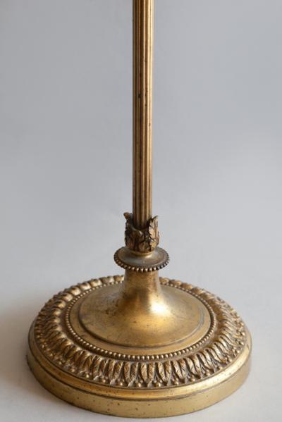 EDWARDIAN ORMOLU RISE AND FALL DESK LAMP