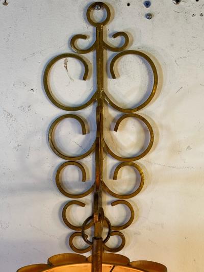 ELEGANT SCROLL FORM GILT METAL ITALIAN SCONCES