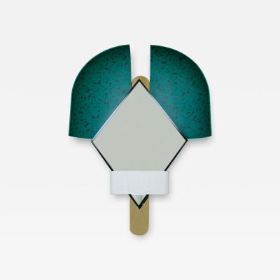 ELENA SALMISTRARO Contemporary Italian Green Bonnet Mirror Designed by Elena Salmistraro