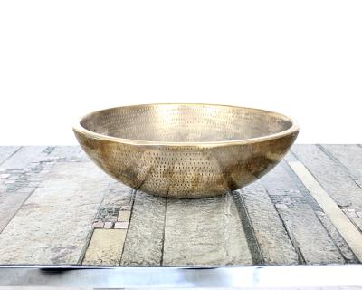 ELLIOT BERGMAN ELLIOT BERGMAN BRONZE PEACE BOWL CONCENTRIC DOT PATTERN CONTEMPORARY