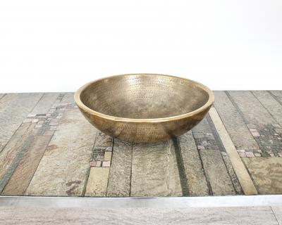 ELLIOT BERGMAN ELLIOT BERGMAN BRONZE PEACE BOWL CONCENTRIC DOT PATTERN CONTEMPORARY