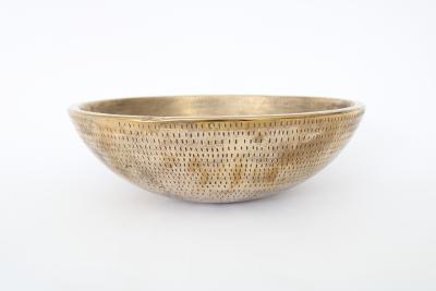 ELLIOT BERGMAN ELLIOT BERGMAN BRONZE PEACE BOWL CONCENTRIC DOT PATTERN CONTEMPORARY