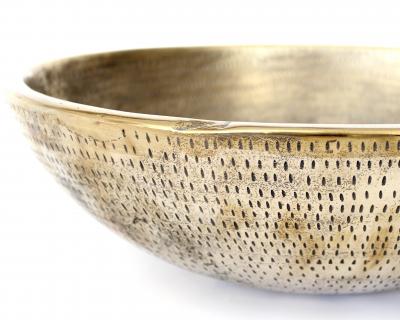 ELLIOT BERGMAN ELLIOT BERGMAN BRONZE PEACE BOWL CONCENTRIC DOT PATTERN CONTEMPORARY