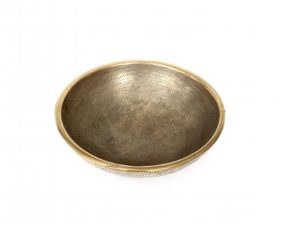ELLIOT BERGMAN ELLIOT BERGMAN BRONZE PEACE BOWL CONCENTRIC DOT PATTERN CONTEMPORARY
