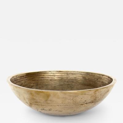 ELLIOT BERGMAN ELLIOT BERGMAN BRONZE PEACE BOWL WITH CONCENTRIC CIRCLES PATTERN