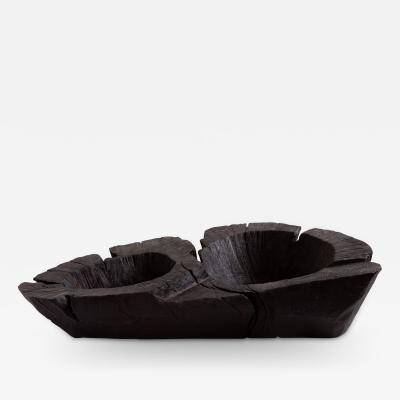 ELLIOT BERGMAN Elliot Bergman Sculptural Charred White Oak Double Bowl