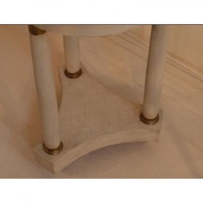 EMPIRE TRIPOD PEDESTAL TABLE WITH BLACK MARBLE TOP