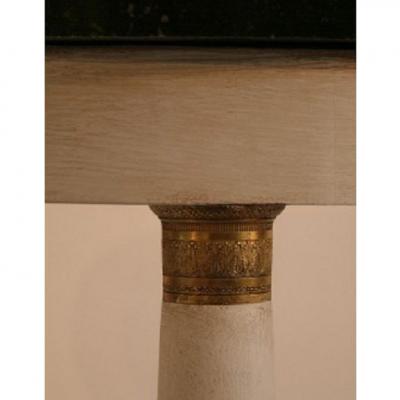 EMPIRE TRIPOD PEDESTAL TABLE WITH BLACK MARBLE TOP