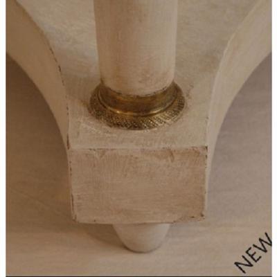 EMPIRE TRIPOD PEDESTAL TABLE WITH BLACK MARBLE TOP