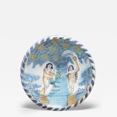 ENGLISH DELFT BLUE DASH ADAM AND EVE CHARGER