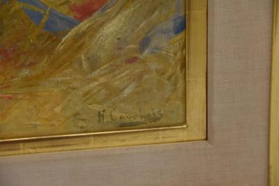 EUGENE HENRI CAUCHOIS FLOWER STUDY OIL PAINTING