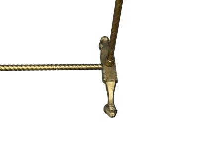 EXCEPTIONAL 1920s BRASS CLOTHING RACK WITH HAND DESIGN 26 FANCY BRASS HANGERS