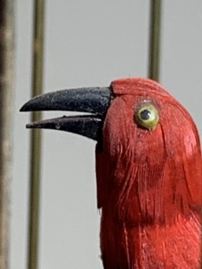 EXCEPTIONAL ANTIQUE GERMAN SONG BIRD IN BRASS CAGE AUTOMATON