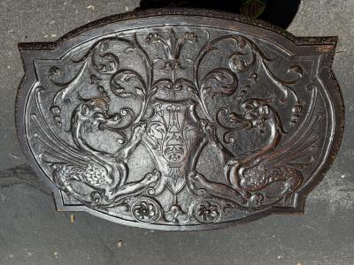 EXCEPTIONAL ANTIQUE ITALIAN FANTASTICAL MYTHOLOGICAL BEAUTY BEAST CARVED TABLE