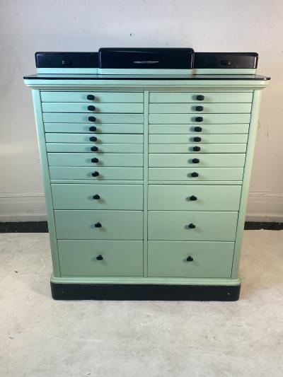 EXCEPTIONAL ART DECO MODERNIST DENTAL CABINET