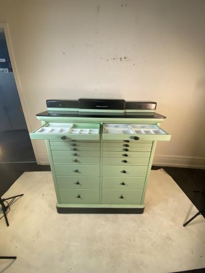 EXCEPTIONAL ART DECO MODERNIST DENTAL CABINET