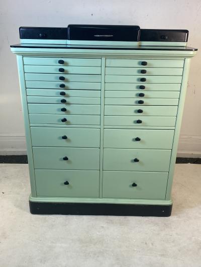 EXCEPTIONAL ART DECO MODERNIST DENTAL CABINET