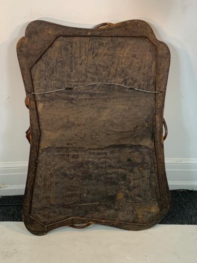 EXCEPTIONAL ART NOUVEAU CARVED AND GILT FLOWER MIRROR