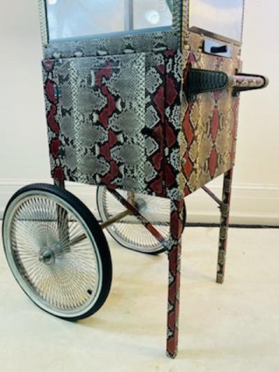 EXCEPTIONAL CUSTOM PYTHON FINISHED POPCORN MAKER CART