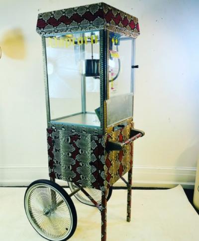EXCEPTIONAL CUSTOM PYTHON FINISHED POPCORN MAKER CART