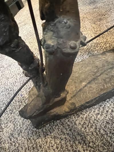 EXCEPTIONAL EARLY BRUTALIST PUPPET MASTER BRONZE