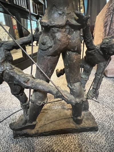 EXCEPTIONAL EARLY BRUTALIST PUPPET MASTER BRONZE