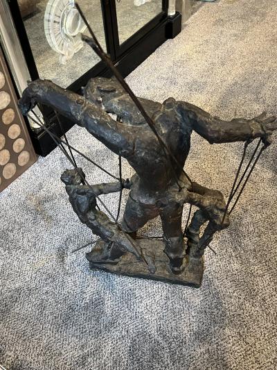 EXCEPTIONAL EARLY BRUTALIST PUPPET MASTER BRONZE