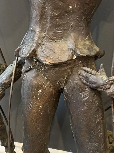 EXCEPTIONAL EARLY BRUTALIST PUPPET MASTER BRONZE