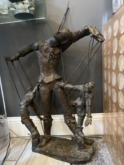 EXCEPTIONAL EARLY BRUTALIST PUPPET MASTER BRONZE