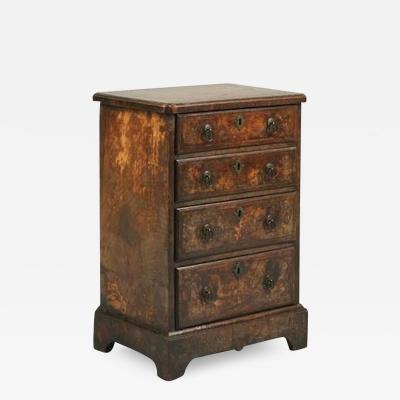 EXCEPTIONAL GEORGE I WALNUT MINIATURE CHEST ENGLISH CIRCA 1720