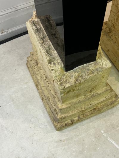 EXCEPTIONAL ITALIAN POST MODERN NATURAL STONE DESIGN STANDS