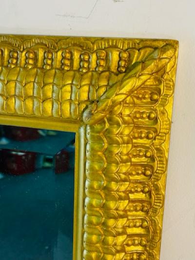 EXCEPTIONAL PAIR OF RENAISSANCE STYLE GOLD LEAF CARVED WOOD MIRRORS