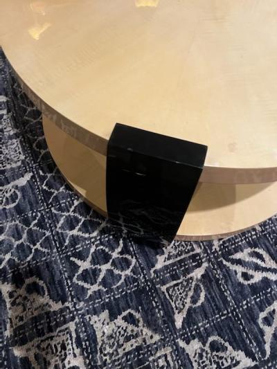 EXCEPTIONAL ROUND DOUBLE TIER ART DECO REVIVAL TABLE