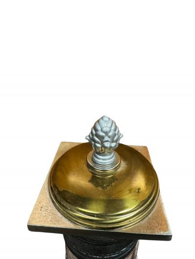 EXCEPTIONAL19TH CENTURY GRAND TOUR MARBLE WITH NICKELED BRONZE ACCENTS