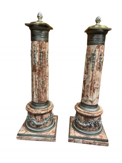 EXCEPTIONAL19TH CENTURY GRAND TOUR MARBLE WITH NICKELED BRONZE ACCENTS