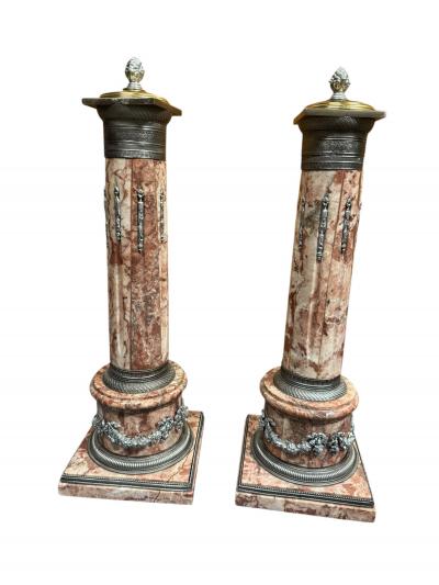 EXCEPTIONAL19TH CENTURY GRAND TOUR MARBLE WITH NICKELED BRONZE ACCENTS