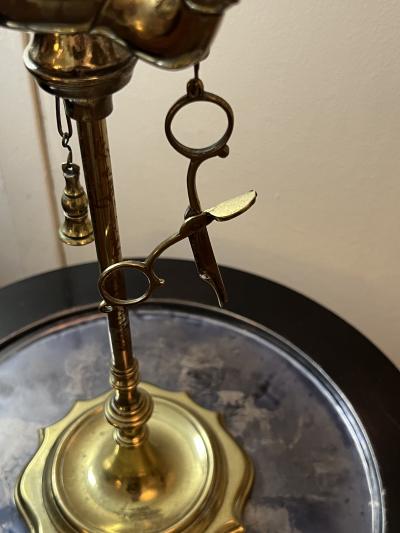 EXQUISITE PAIR OF LUCERNE BRASS OIL LAMPS CIRCA 1900S