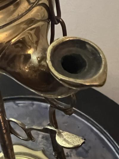 EXQUISITE PAIR OF LUCERNE BRASS OIL LAMPS CIRCA 1900S