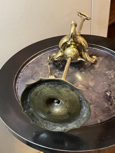 EXQUISITE PAIR OF LUCERNE BRASS OIL LAMPS CIRCA 1900S