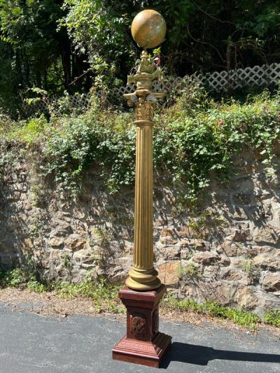 EXTRAORDINARY PAIR OF 19TH CENTURY ELABORATE MASONIC COLUMNS
