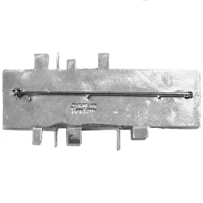 Earl Pardon Sterling Enamel Aquamarine Amethyst Citrine and 14k Gold Broach