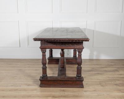 Early 17th Century Lombard Louis XIV Walnut Table with Baluster Legs