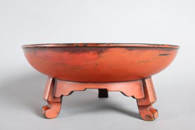 Early 17th Century Negoro Lacquer Footed Bowl