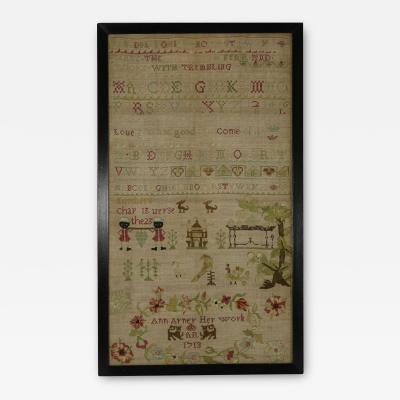 Early 18th Century Band Sampler 1713 by Ann Arner