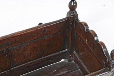 Early 18th Century Country Oak Baby Cradle
