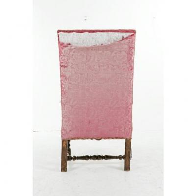 Early 18th Century French Pink Upholstered Armchair