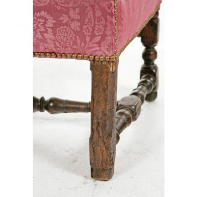 Early 18th Century French Pink Upholstered Armchair