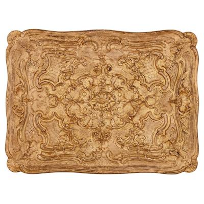 Early 18th Century French R gence period carved giltwood table with mirror