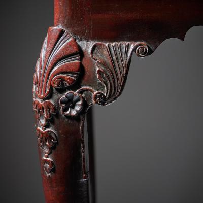 Early 18th Century Irish George I Mahogany Console Table with Marble Top